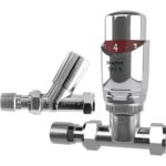 Drayton Chrome TRV4 15mm Straight With Lockshield