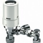 Danfoss 8/10/15mm RAS-D2 Angled White/Chrome C/W Lockshield