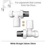 Centre Tap TRV Straight White 10mm