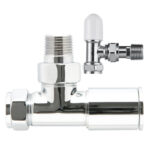 Centre Tap TRV Angled R Chrome 15mm