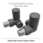 Round Corner Valve Anthracite - Pair