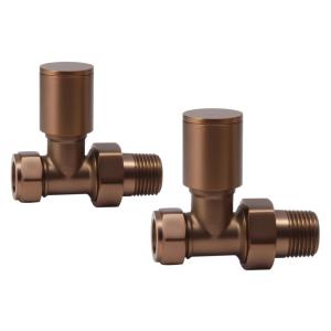 Product image for SKU 135414BB TRV Round Straight Valve Brushed Brass - Image 1