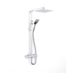 Fresssh Deluxe Dual Outlet Sq Bar Shwr Metal Hndls Smooth Hose Kit