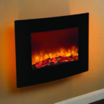 Be Modern 25" Quattro Wall mounted Electric Fire Black Glass