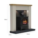 Be Modern 42" Barrowden Inglenook P2760 Country Oak LED