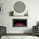 Be Modern Avella 2kW Electric Fire c/w 4 Sided Trim Black Nickel