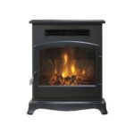 Be Modern Elstow 2kW Electric Stove Plastic Matt Black Remote Control
