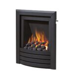 Be Modern Design Slimline Rad Gas Fire Slide Black Fascia