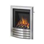 Be Modern Design Slimline Rad Gas Fire Slide B/Steel Fascia