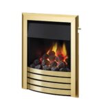 Be Modern Design Convect Deepline Gas Fire Slide Brass Fascia
