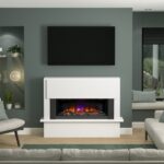 Be Modern Fairview 63" Timber Electric Fireplace Ash White (1 Box)