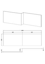 1700mm Shower Bath Front Panel - Image 2