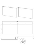 Hudson Reed Fusion 1700mm Shower Bath Front Panel - Image 2