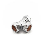 Prima Plus chrome comp equal tee 28mm