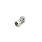 Prima Plus chrome comp straight tap connector 15mm x 1/2"
