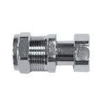 Prima Plus chrome comp straight tap connector 22mm x 3/4"