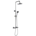 Fresssh Crystal II Rnd Shower Set Black