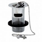 Pro 1.25 inch Slotted Basin Waste Chrome Plug Chain &Stay