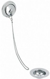 298386CP-1.jpg Pro 1.50 inch Bath Combination Waste & Oflow SS Grid - Image 1