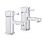 Fresssh Loui Bath Pillar Taps Chrome Pair
