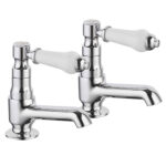 Fresssh Ali Basin Pillar Taps Chrome Pair