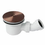 90mm Fast Flow Shower Trap Brushed Bronze Cap c/w Key