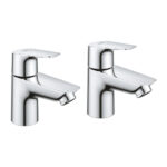 2042110M BauEdge Pillar Tap Pair Chrome