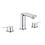 20304001 Lineare 3H Deck Mounted Basin Mixer Chrome
