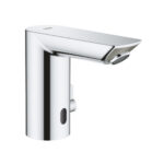 36451000 BauCosmo E Deck Sensor Basin Mixer - 6V Battery Chrome