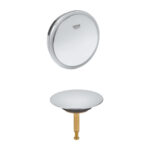 19025000 Talento trimset for bath filler Chrome