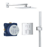 Grohtherm Cube Allure Concealed Bundle - Wall Head & Holder Chrome