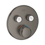 GRT SmartControl Trimset Rnd 2 Outlet  - req 35604 Brshd Hard Graphite