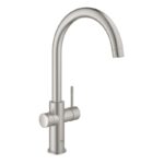 Grohe Red II Duo L-Spout 5.5ltr Boiler Cap Super Steel
