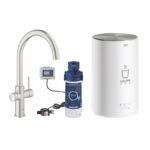 Grohe Red II Duo C-Spout 5.5ltr Boiler Cap Super Steel