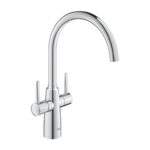 Grohe Ambi 2 Handle Sink High Spout Chrome