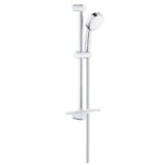 Grohe Temp Cosmo 100 Shower Rail Set 600 + Dish Chrome