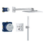 Grohe S-Cont 3Func Sht Set Sq Non Therm Chrome