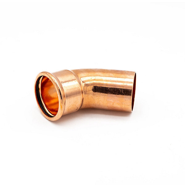 Product image for SKU 30076414 PrimaPress Pressfit 45 deg Obtuse Street Elbow 88.9mm - Image 1