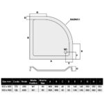 Pro 800mm Quad Shower Tray Only - No Waste Supplied