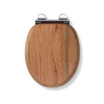 Croydex Rutland Solid Wood Flexi-Fix Toilet Seat Solid Oak