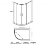Merlyn Vivid Boost 6mm Offset Quad Fixed 1200x900mm