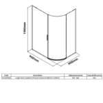 Merlyn Vivid Sublime 8mm 1 Door Offset Quad Panel 900mm (Box2of2)