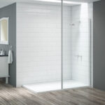 Vivid Black Showerwall 700mm