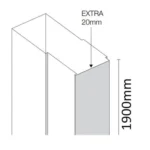 Vivid Black Slider Ext Profile 900(Gives Additional 20mm)
