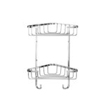 Croydex Stainless Steel Medium Two Tier Corner Basket