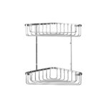 Croydex Stainless Steel Large Two Tier Corner Basket