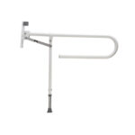Croydex White Foldaway Hand Rail With Drop Down Leg