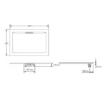 Mira Flight Level Tray SS4 1200 x 800 Slate Grey Rectangle 0 Upstands
