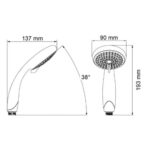 Mira Nectar Four Mode Shower Head White