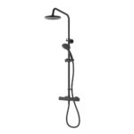 Aqualisa AQ Round Shower Column(Inc Fixing Kit) HP Matt Black